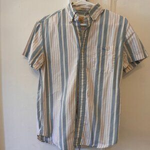 J Crew slim short-sleeve broken-in organic cotton oxford shirt